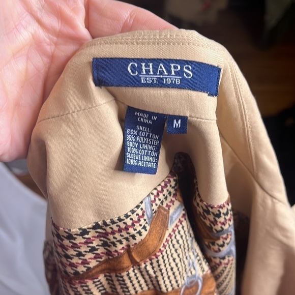 Chaps Equestrian print lined button up trench - Picture 9 of 9